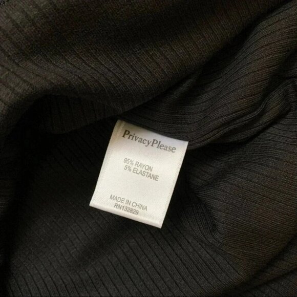 Revolve Privacy Please Terry Mini Dress Lace Up Ribbed knit Black Size XS - Picture 12 of 16